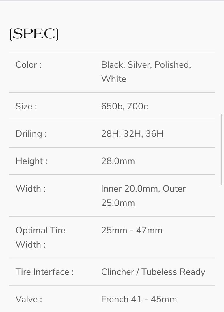 Velocity aileron 650b 32h black 2本
