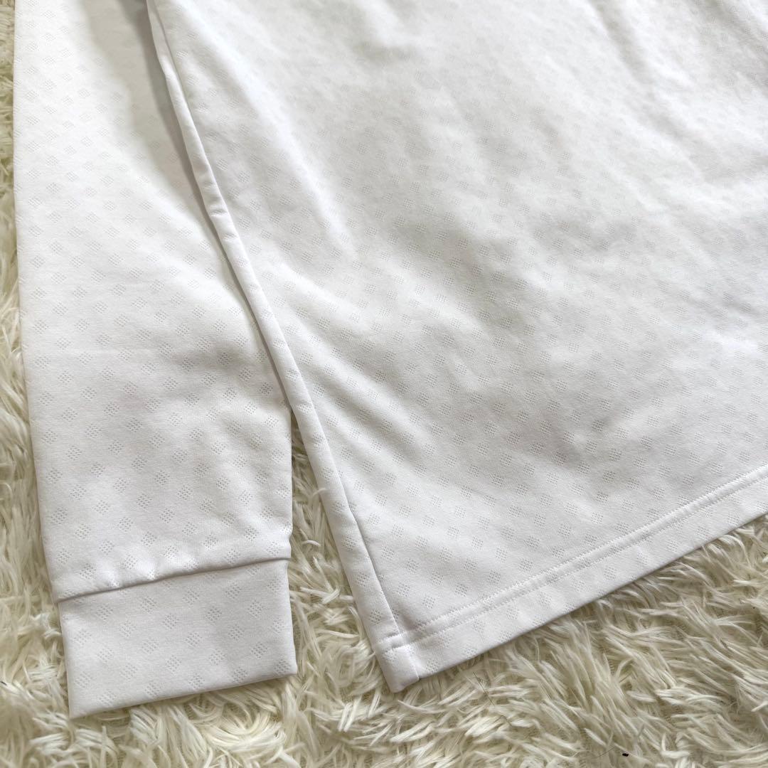 【極美品】パーリーゲイツ　ロゴ　長袖　ハイネック　シャツ　XL ホワイト