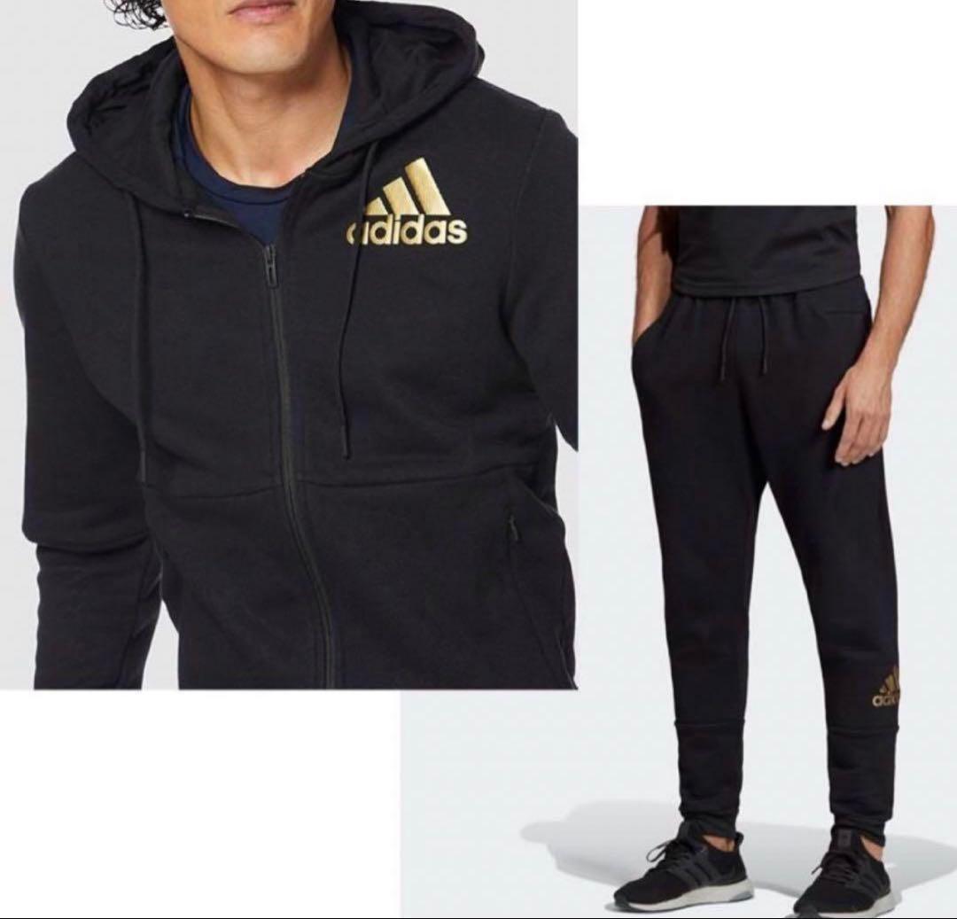 【美品】adidas アディダス ジャージ スウェット セットアップ 上下 L