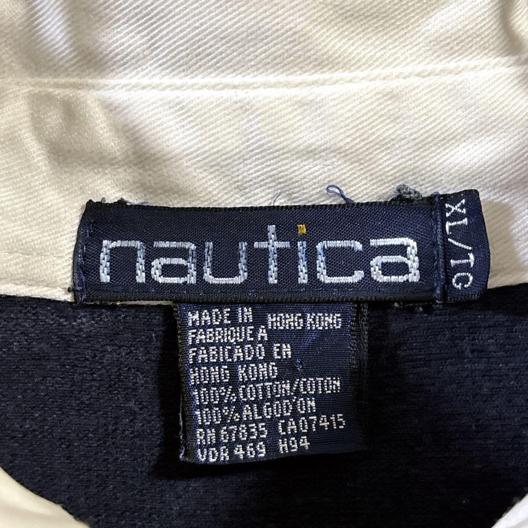 90s US古着 nautica 長袖ラガーシャツ　XL マルチカラー