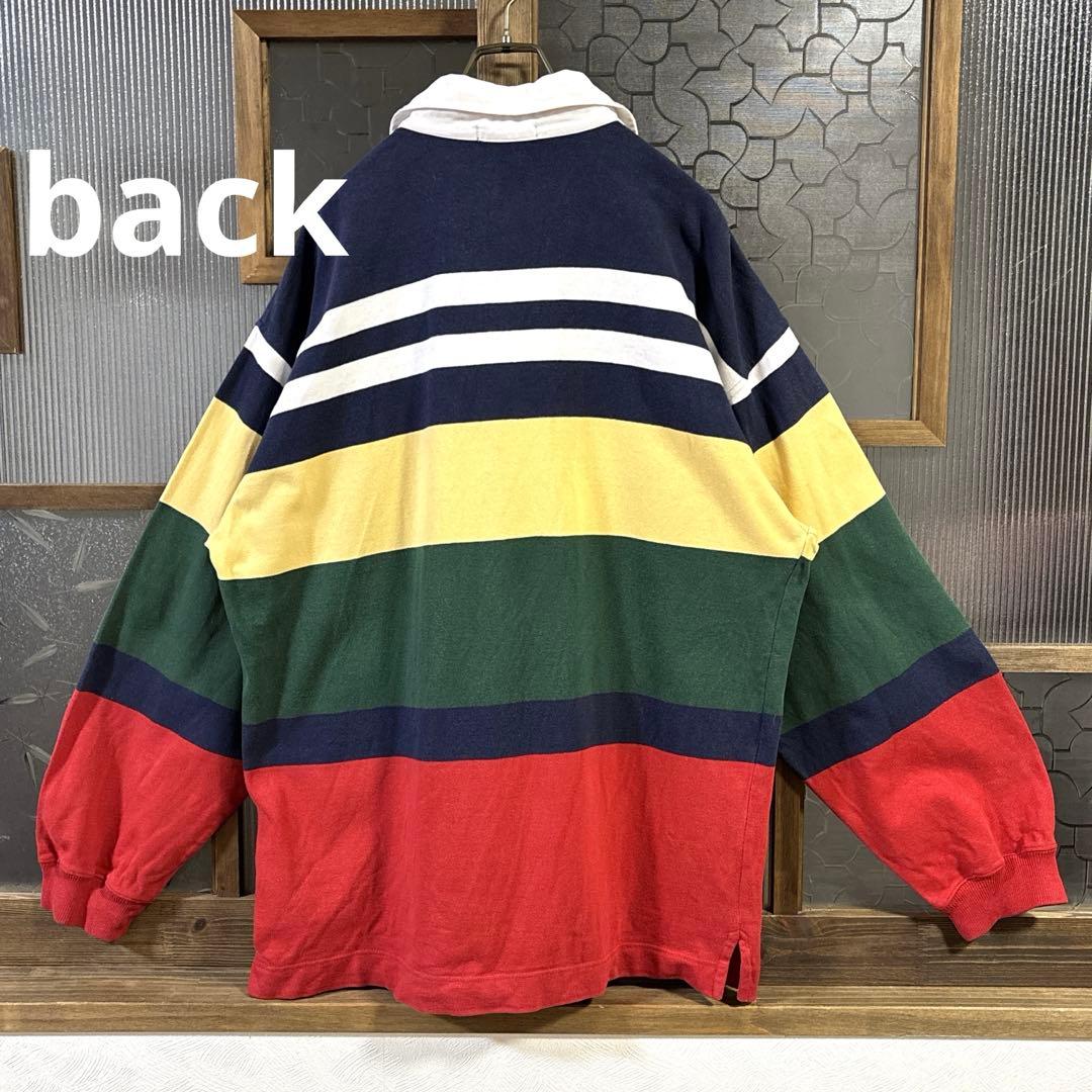 90s US古着 nautica 長袖ラガーシャツ　XL マルチカラー