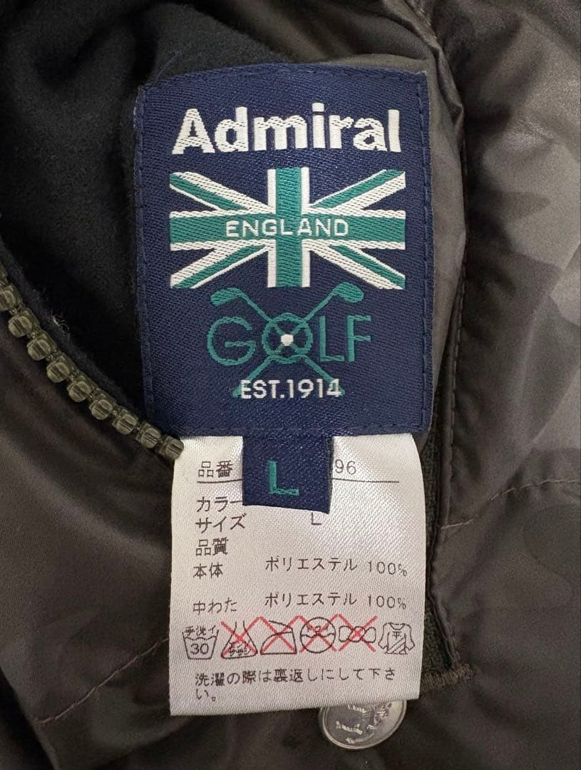 Admiral GOLF メンズ リバーシブルベスト L（大きめ）秋冬