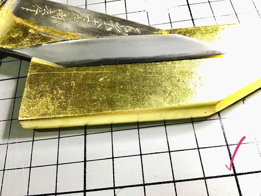鎌倉の至宝...名刀”正宗”の切り出しナイフ1本／ohsis特別デコ〜金箔彩色