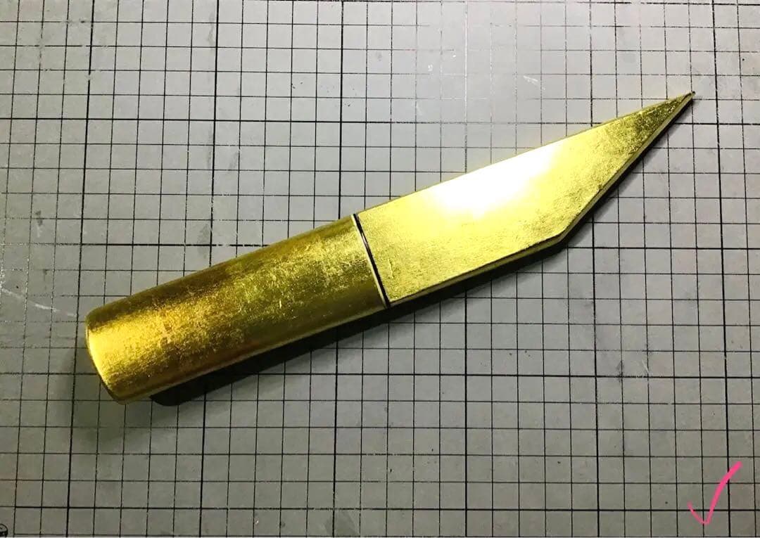 鎌倉の至宝...名刀”正宗”の切り出しナイフ1本／ohsis特別デコ〜金箔彩色