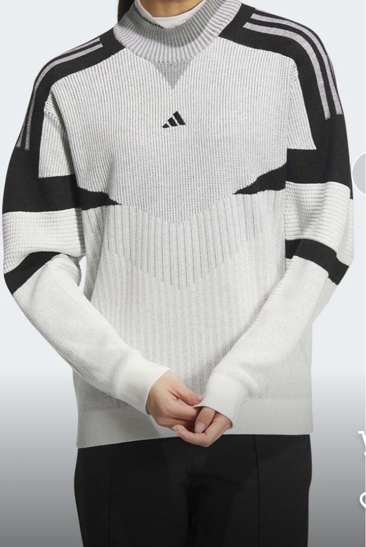 新品　アディダス　adidas ゴルフ　モックネック 長袖セーター M