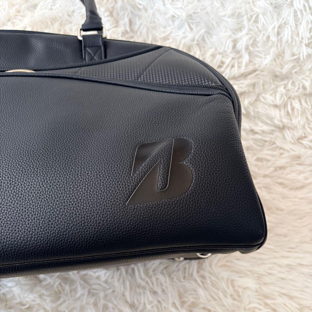 【極美品】ブリヂストンゴルフ ボストンバッグ 2層式 シューズ収納付 ブラック