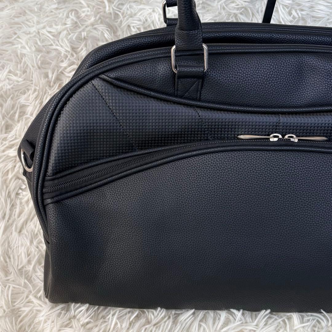 【極美品】ブリヂストンゴルフ ボストンバッグ 2層式 シューズ収納付 ブラック