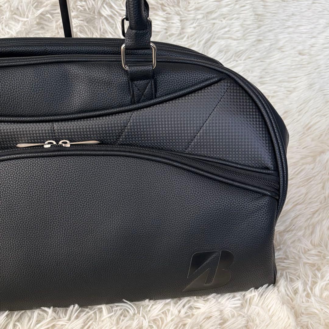 【極美品】ブリヂストンゴルフ ボストンバッグ 2層式 シューズ収納付 ブラック