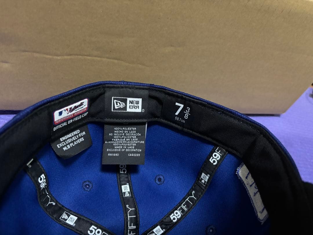 New Era 59FIFTY ネイビーキャップ 7 8/3 ドジャース