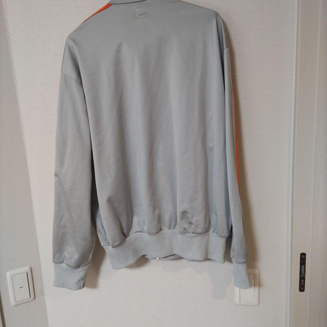 adidas グレー オレンジ ジャージジャケット M