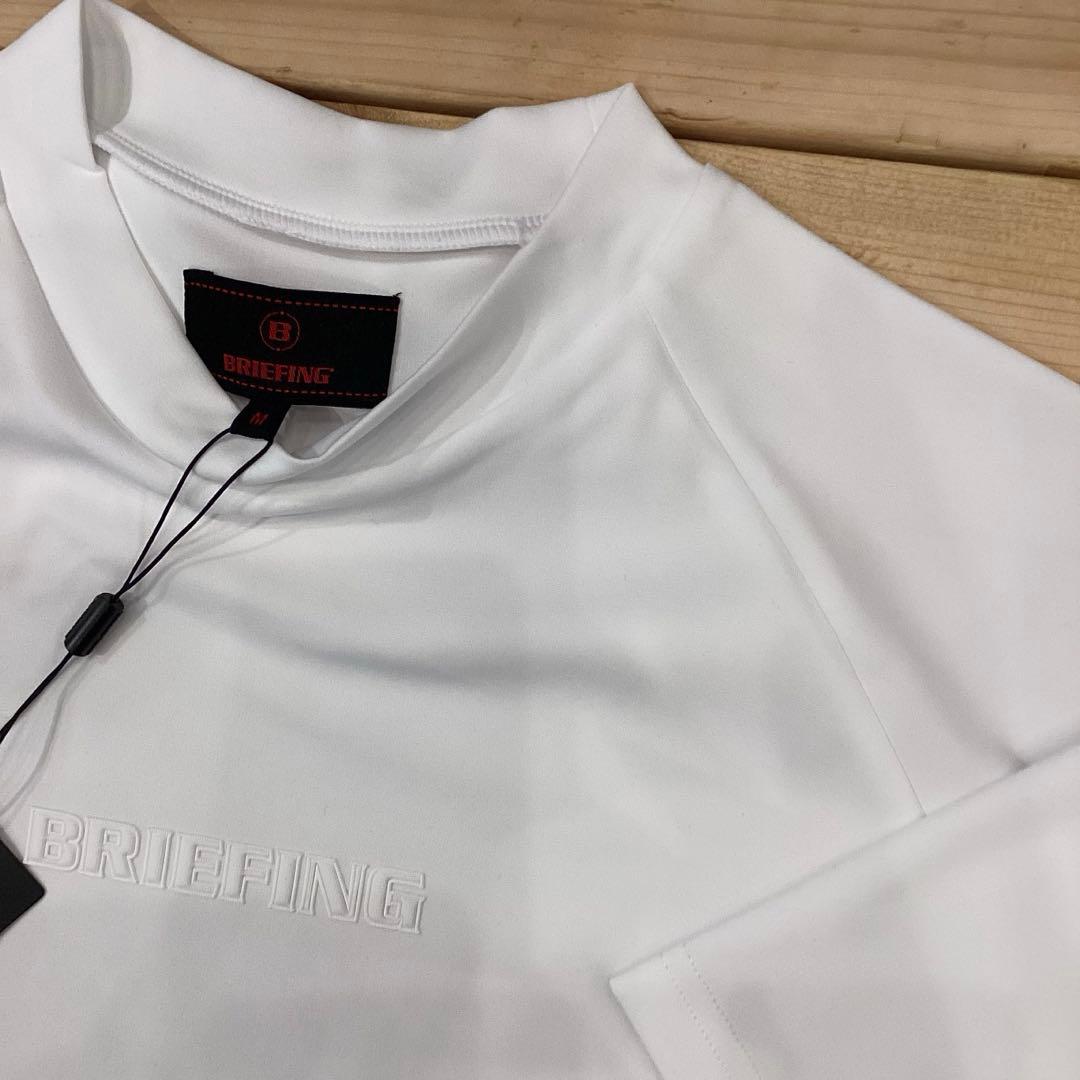 新品　BRIEFING STITCHED 3D LOGO HIGHNECK 白M