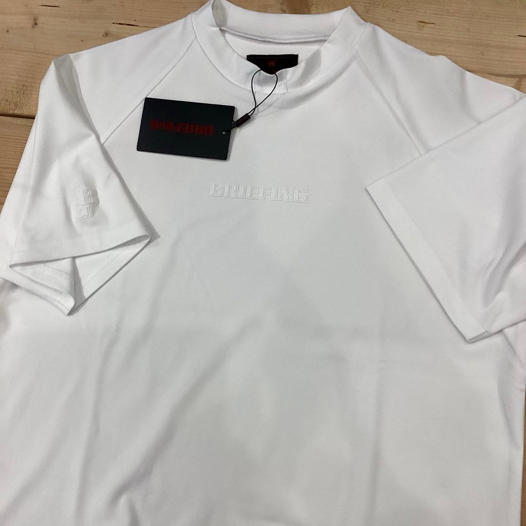 新品　BRIEFING STITCHED 3D LOGO HIGHNECK 白M