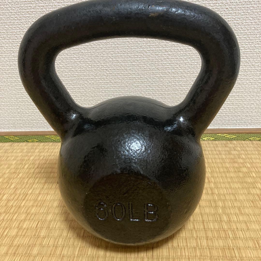 27.2kg 60LB ケトルベル 鋳鉄製 黒
