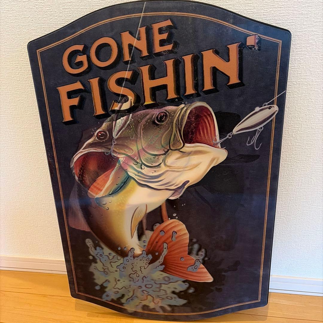 Gone Fishin' アートボード38.1cm x 58.42cm