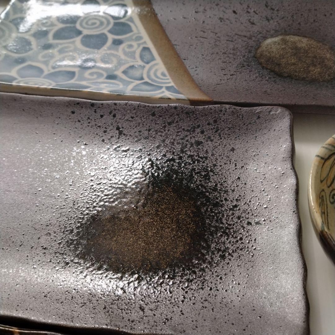 愛陶 古染 絵替わり 平角皿 長角皿 魚皿 秋刀魚皿 焼物皿 小鉢 10点セット