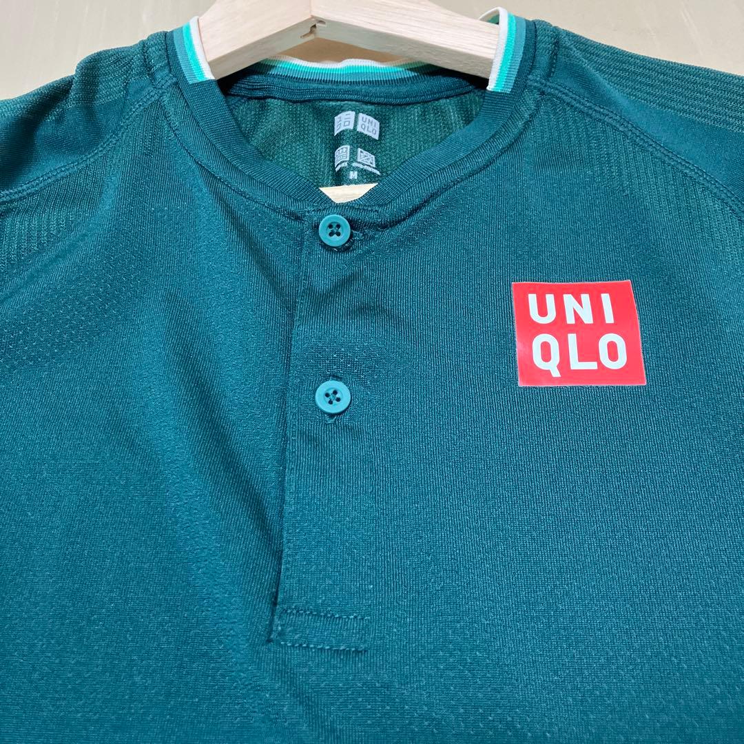 ユニクロ 錦織圭モデル ドライポロシャツ グリーン　Mサイズ　UNIQLO