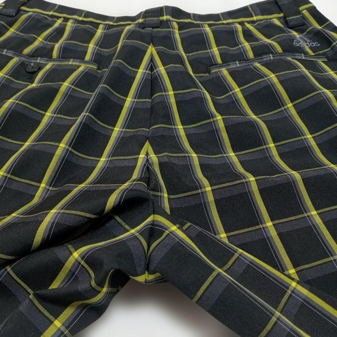 新品未使用/残1点/adidas/チェック柄/ショートパンツ/32/ゴルフパンツ