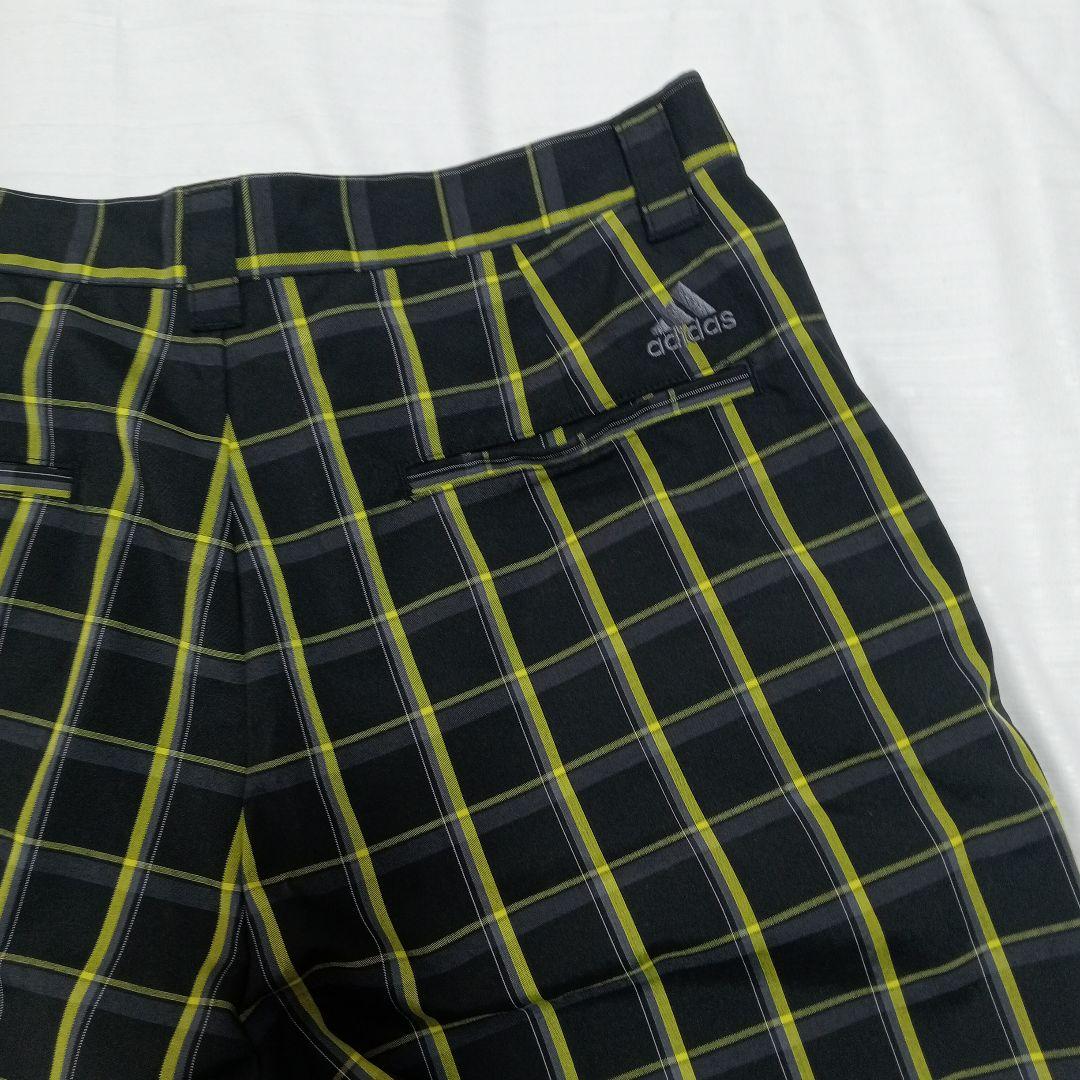 新品未使用/残1点/adidas/チェック柄/ショートパンツ/32/ゴルフパンツ