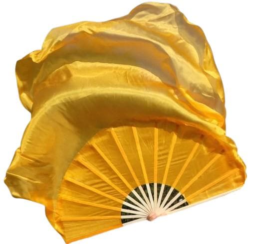 【新作新品】ビッグフラッターファンベール★右手★ゴールド♫100％シルク