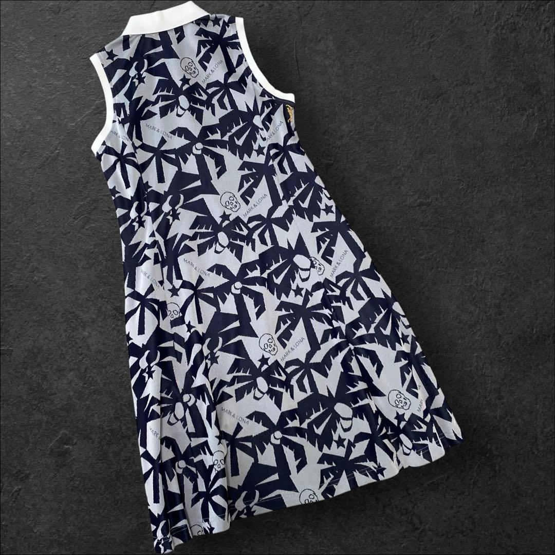 MARK&RONA ノースリーブ　ワンピース　M NAVY