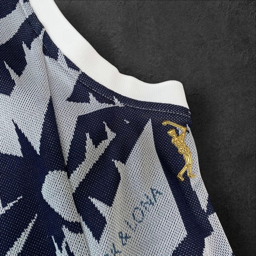 MARK&RONA ノースリーブ　ワンピース　M NAVY