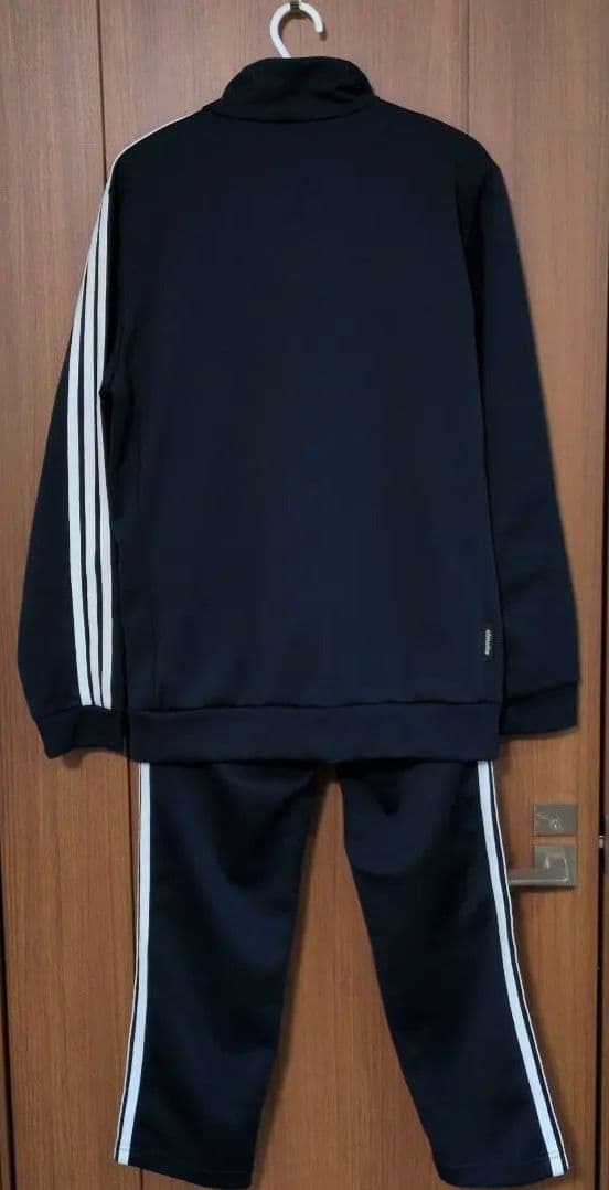 美品　adidas ネイビー　ジャージ上下セットアップ