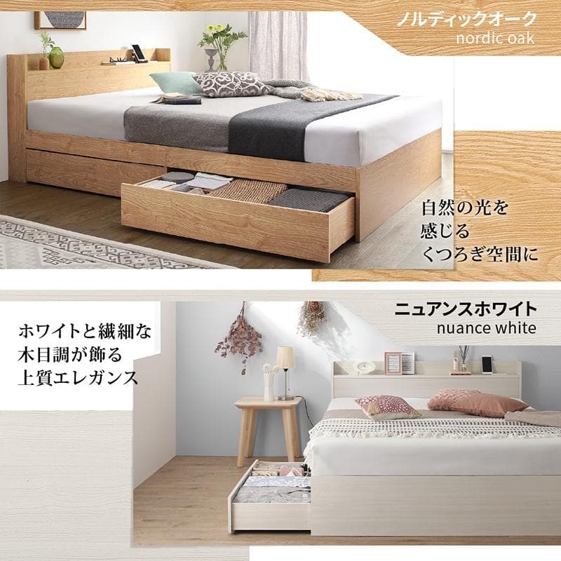 最安値！マットレスなし ダブルベッド 　　収納 コンセント 送料込み！ 29