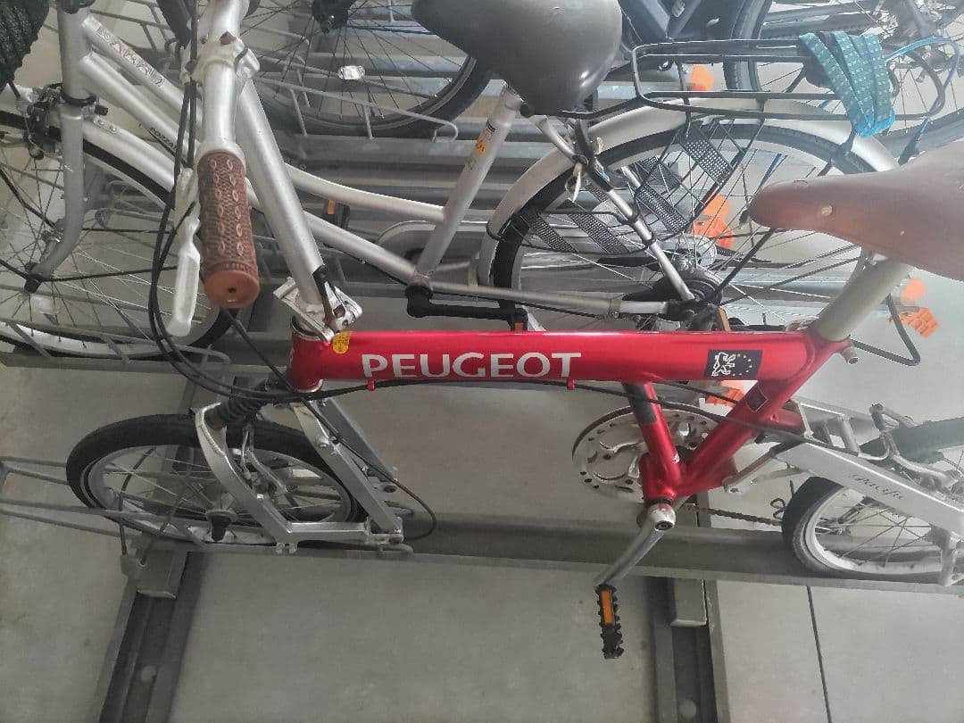 PEUGEOT 折りたたみ自転車 赤