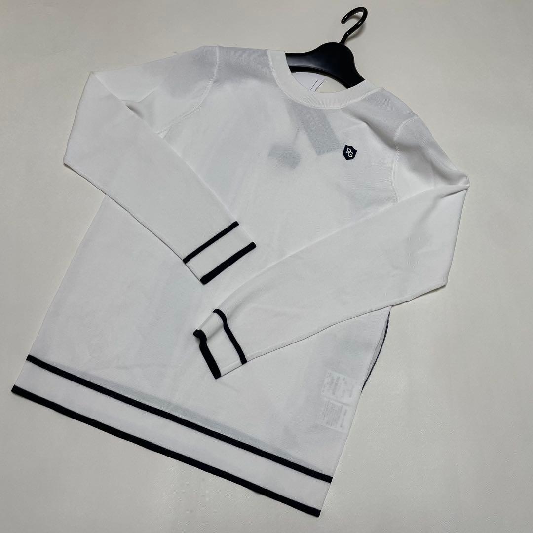 【新品】パーリーゲイツ☆リボンタイ付き光栓セーター☆0size