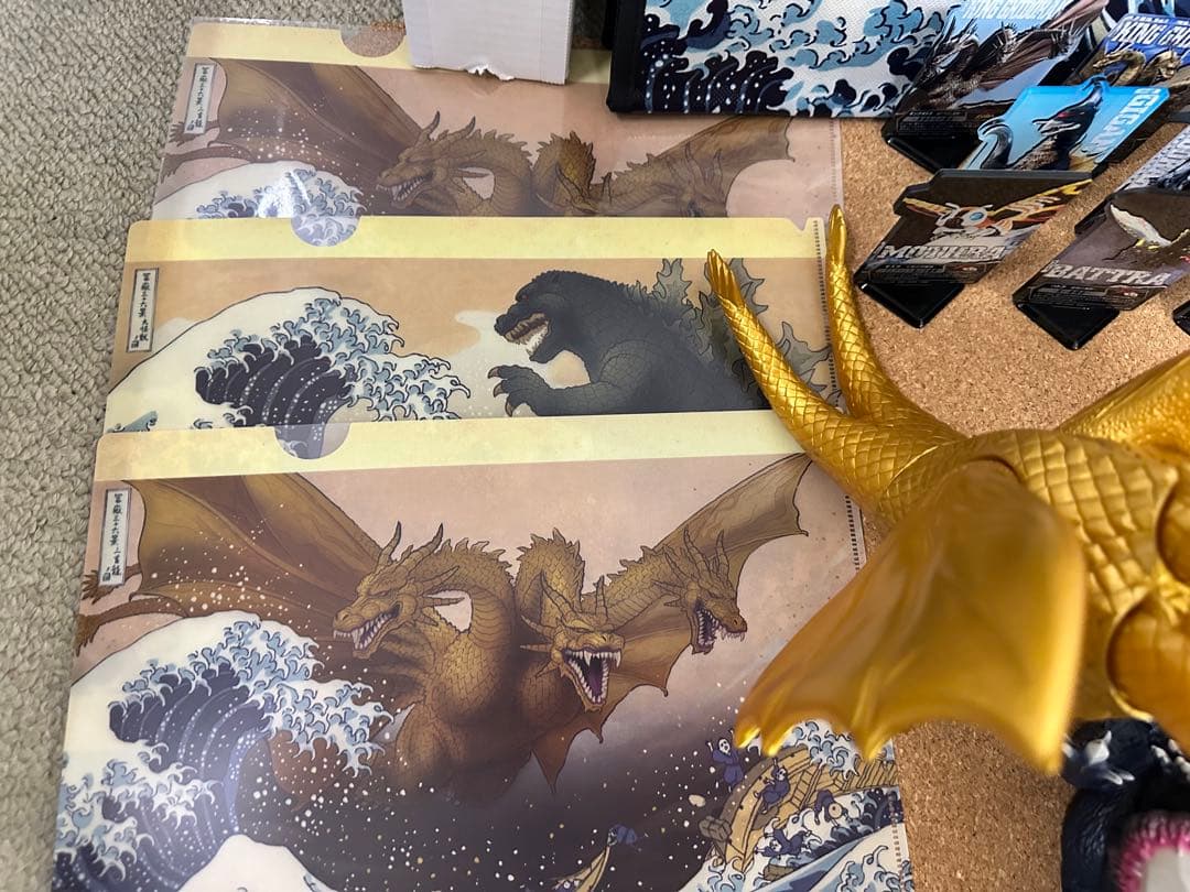 ゴジラ　ウルトラマンソフビ、グッズセット