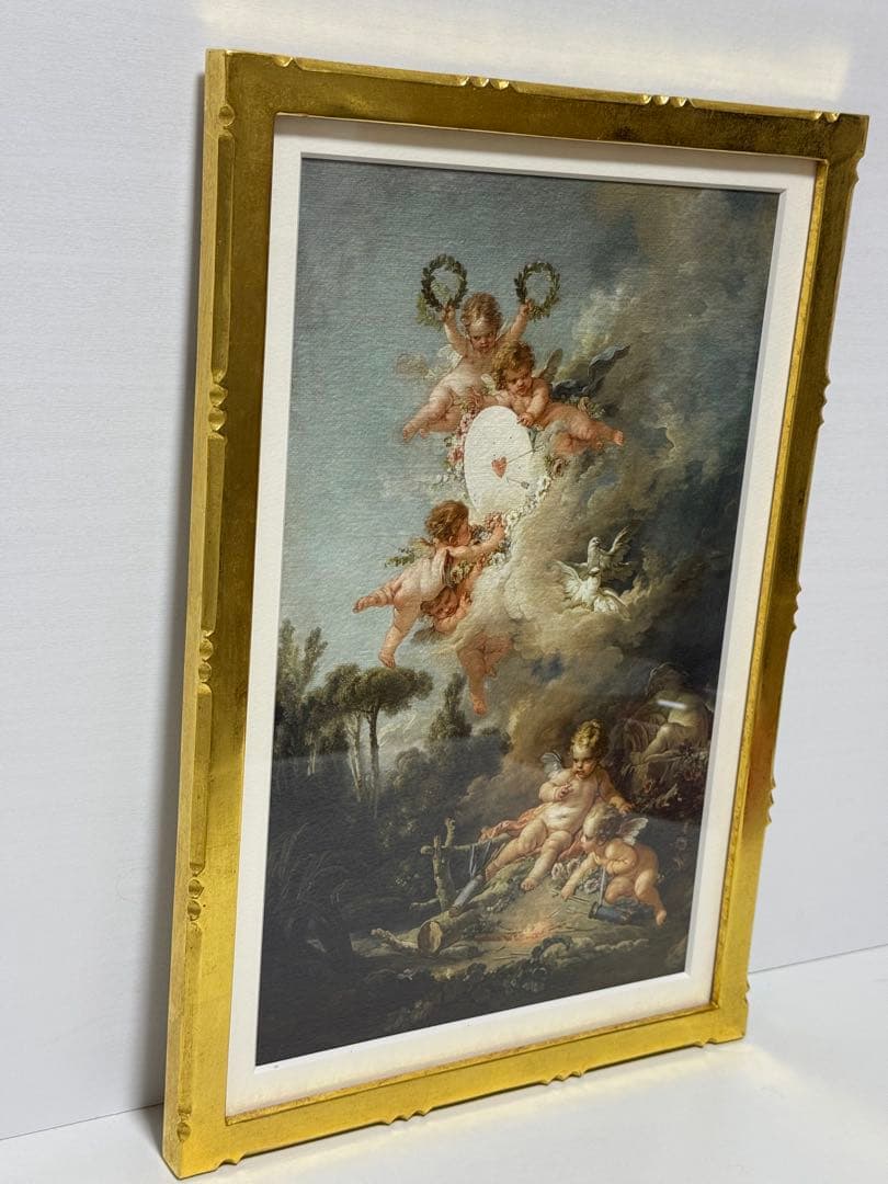 【新品未使用】絵画 フランソワ ブーシェ 『アモルの標的』