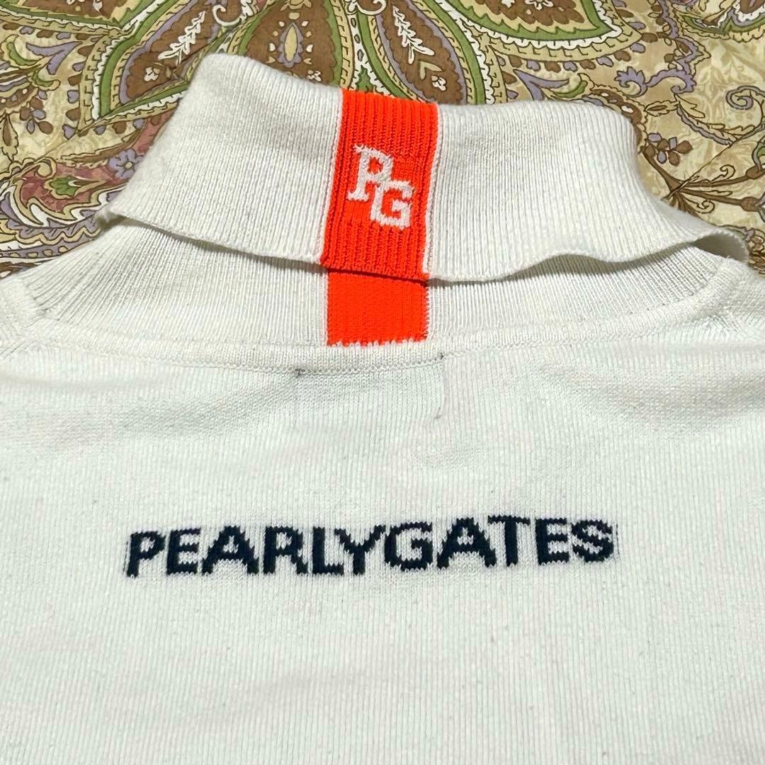 パーリーゲイツ　タートルネック　6 XL ゴルフ　ホワイト　ニット