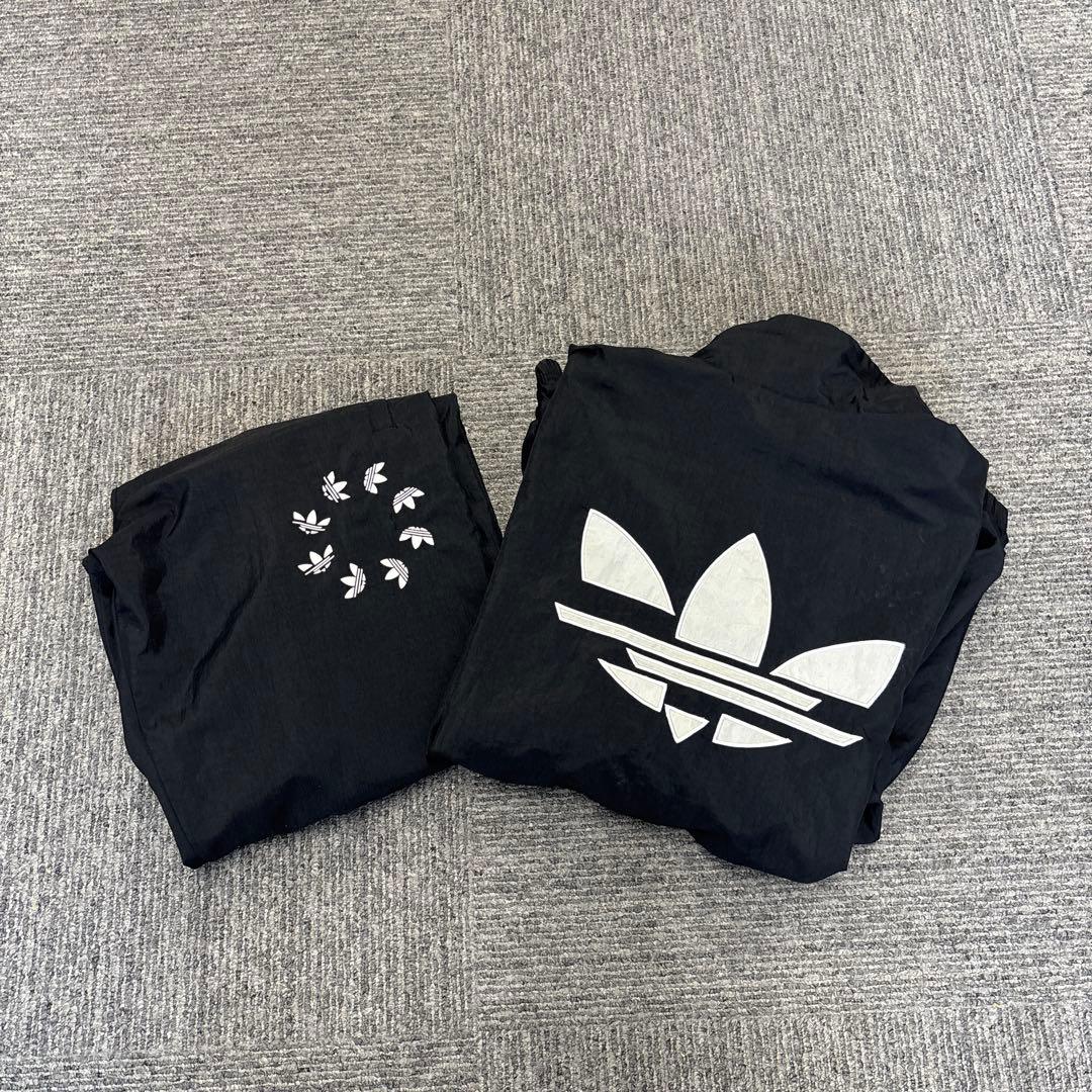 adidas レディースLサイズ✨ブラック ウィンドブレーカー上下