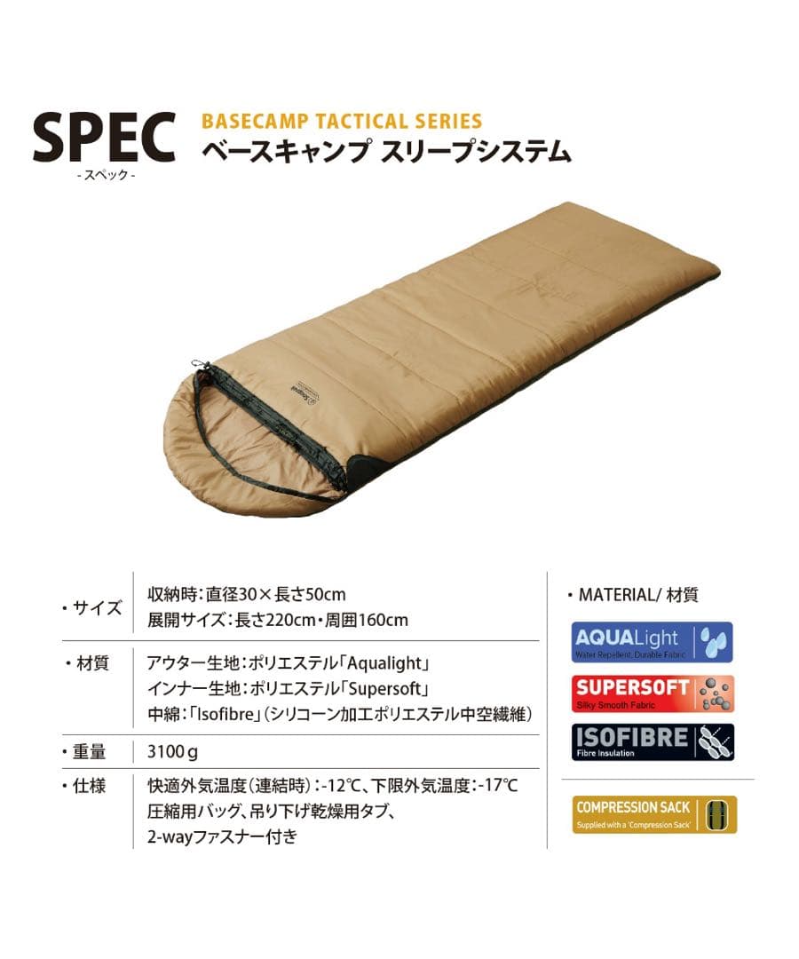 Snugpak スナグパック ベースキャンプ スリープシステム 寝袋 シュラフ