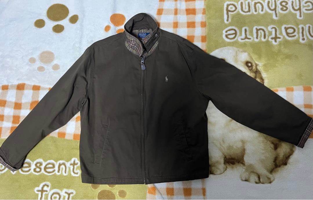 Ralph Laurenオリーブグリーン ジップアップジャケットXLサイズ