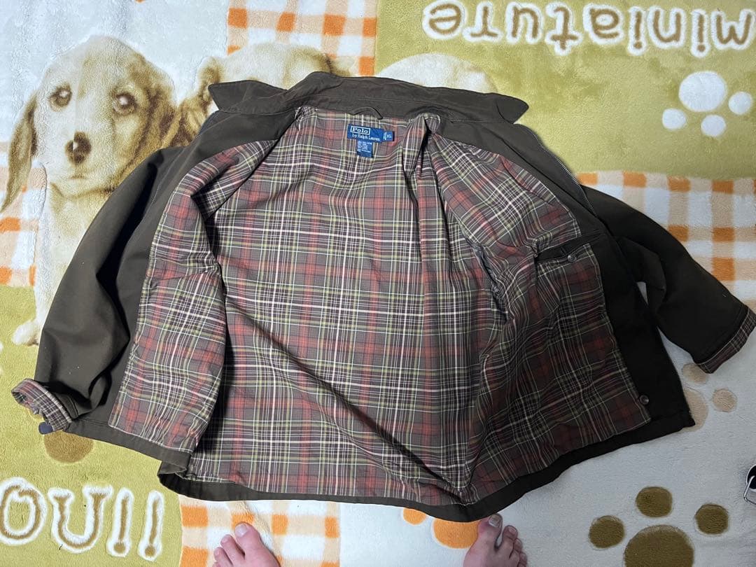 Ralph Laurenオリーブグリーン ジップアップジャケットXLサイズ