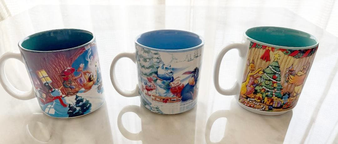 【超希少/美品】プーさん クリスマス限定マグ 3年連続コンプリートセット