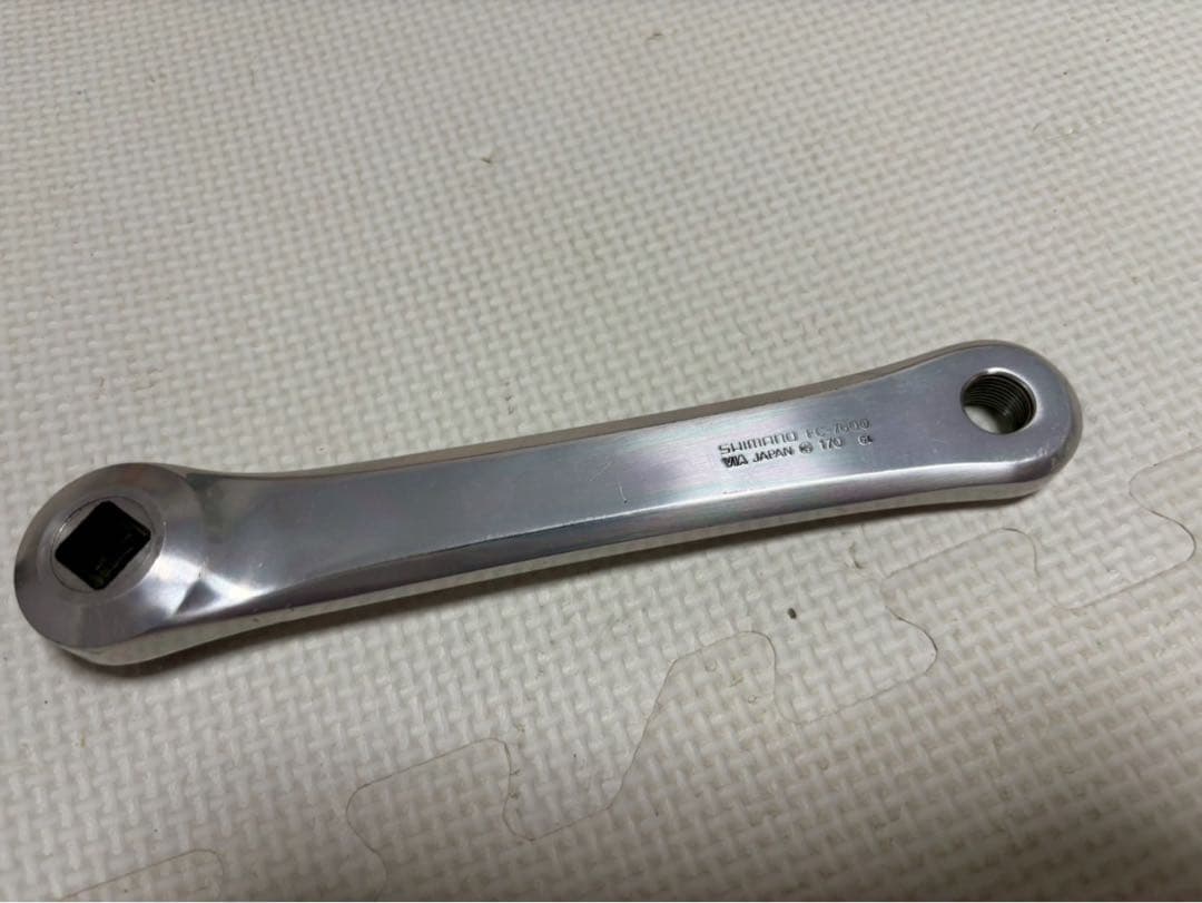 半*蔵様 SHIMANO クランクセット シルバー 170 NJS ボルト付 #