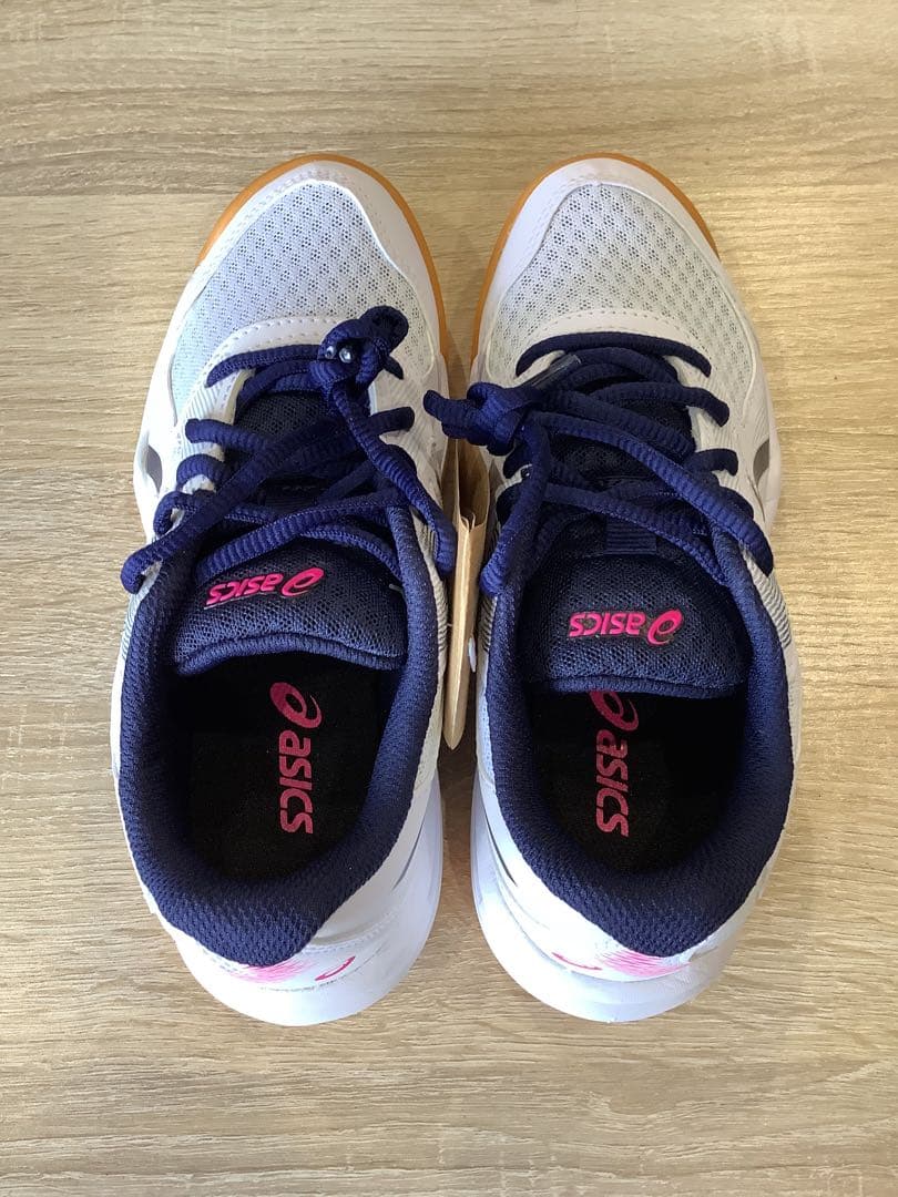 アシックス asics バレーボールシューズ jr 22㎝ 紺ピンク 箱無し