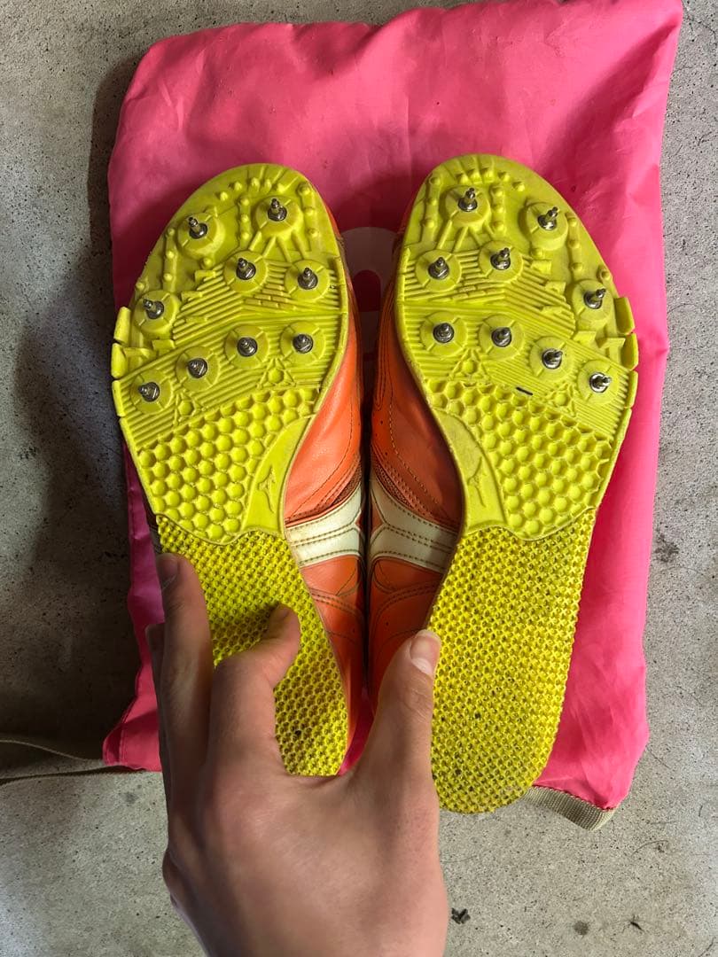 MIZUNO 陸上競技用走幅跳スパイクシューズ オレンジ