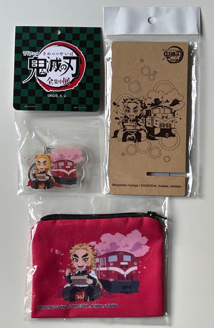 鬼滅の刃 全集中展 台湾 アクリルチャーム ポーチ スマホスタンド 煉獄 杏寿郎