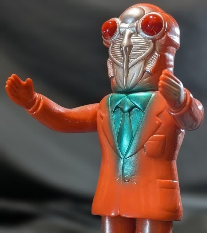 セミ人間「ウルトラＱ」登場遊星人（Ｍ１号）ソフビフィギュア