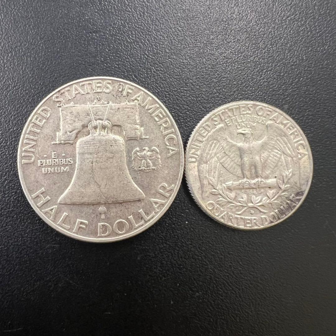 【銀貨】ハーフダラー　1958 クォーターダラー 1964 セット
