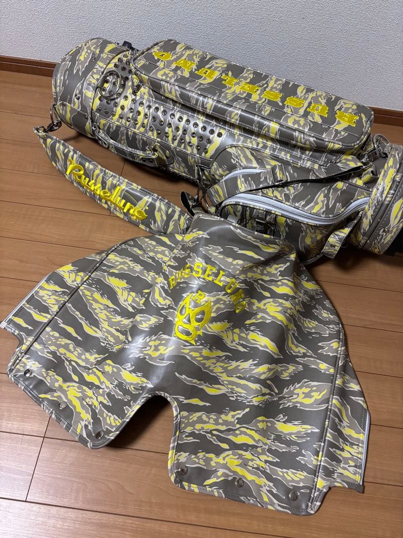 RUSSELUNO ラッセルノ STUDS キャディバッグ スタッズ　迷彩柄美品