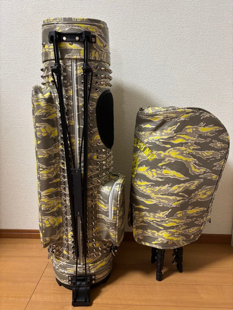 RUSSELUNO ラッセルノ STUDS キャディバッグ スタッズ　迷彩柄美品
