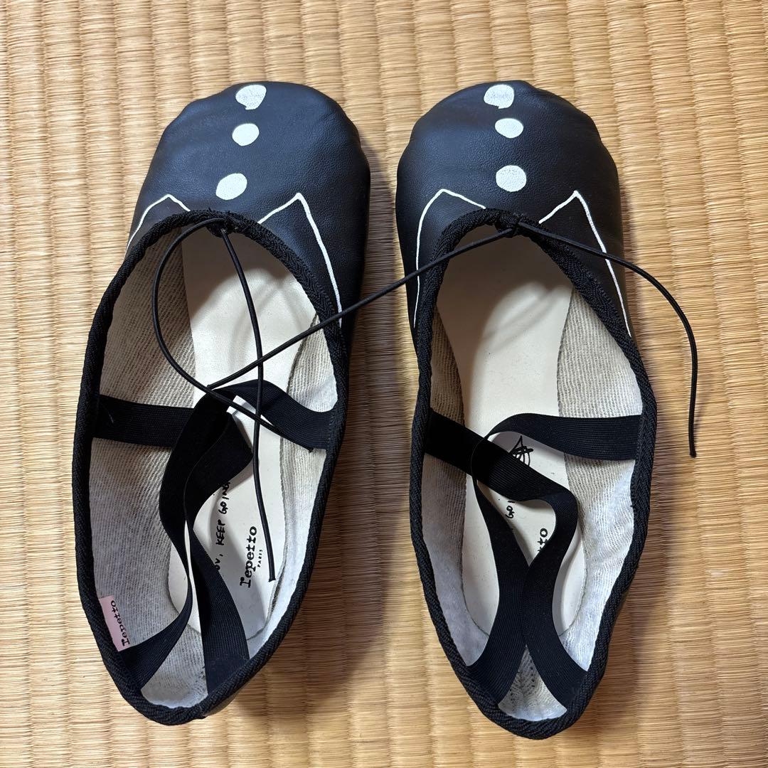 Repetto 黒 バレエシューズ　37