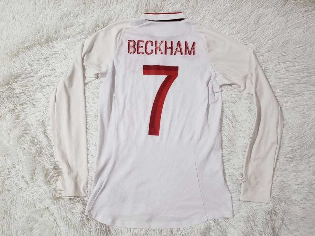 ベッカム　イングランド代表　レプリカユニフォーム　長袖　アンブロ　12-13