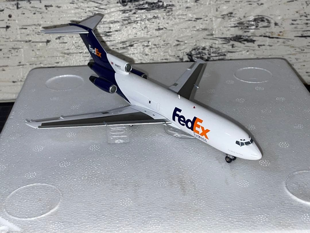 [美品]1/200 B727-100 FedEX N166FE ブルーボックス