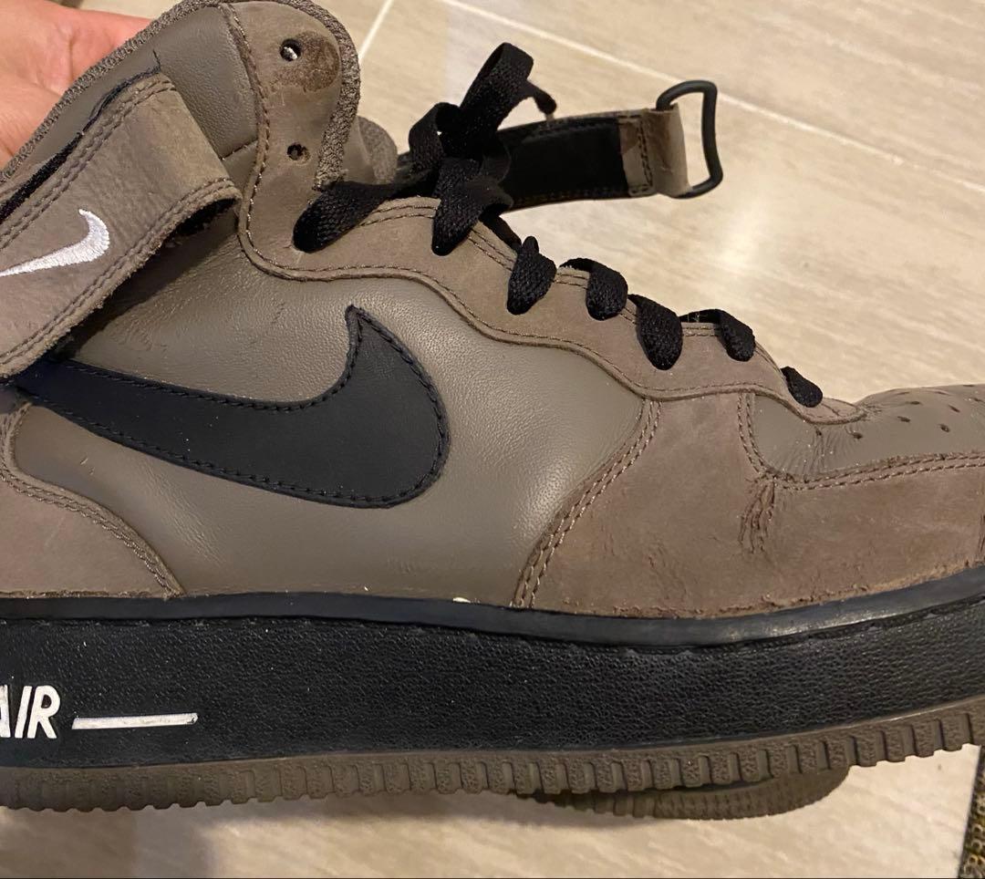 Nike Air Force 1 グレー ハイカットシューズ
