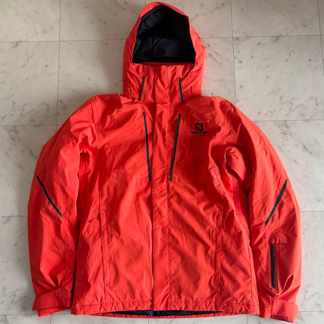 美品 salomon サロモン スキーウェア ジャケット 中綿 オレンジ L